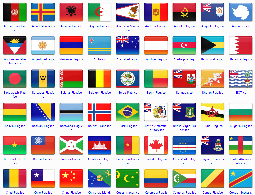 countries names and their flags free download