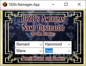 1920's American Name Generator screenshot #0