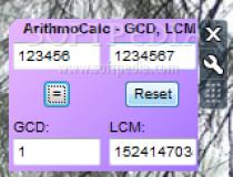 ArithmoCalc - GCD and LCM