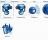 Bluefire - Blue cameras, blue fire alarms and a blue fire extinguisher are represented by this interesting set of icons