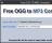 Free OGG TO MP3 Converter - Free OGG TO MP3 Converter displays a user-friendly interface and enables you to convert OGG audio files to MP3 format.