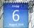 Ice Calendar - The main window of this sidebar gadget displays a simple calendar with the current date