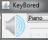 KeyBored - The main window of the application can be used to practice the piano with the help of your keyboard.