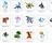 Pokemon Icons Pack - Here you can see a few examples of icons that were compiled in the Pokemon Icons Pack collection.