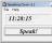Speaking Clock - The main window of Speaking Clock allows you to hear the current time