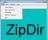 ZipDir - The main window of ZipDir enables you to open a archive or to create a new one.