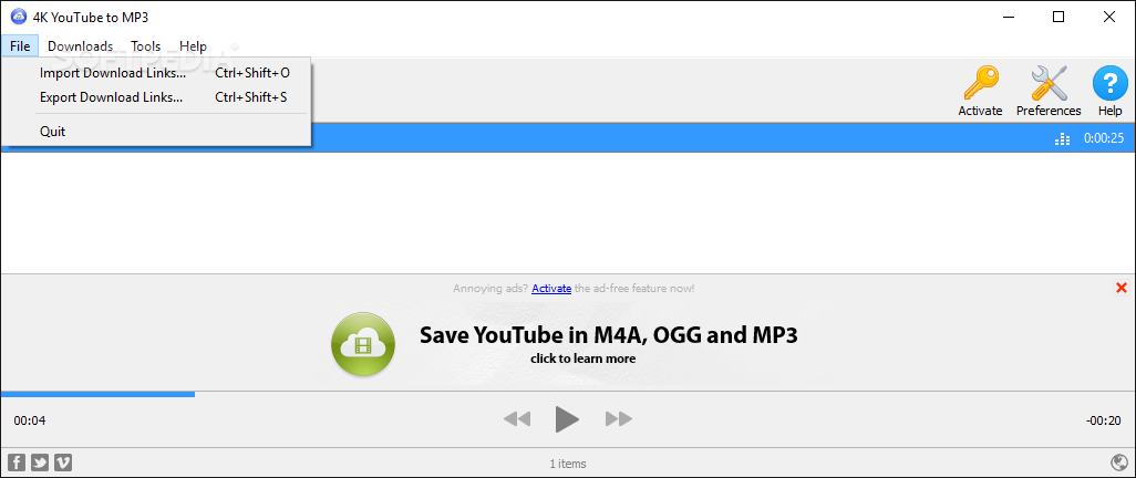 4K YouTube to MP3 4.11.1.5460 download the new for windows