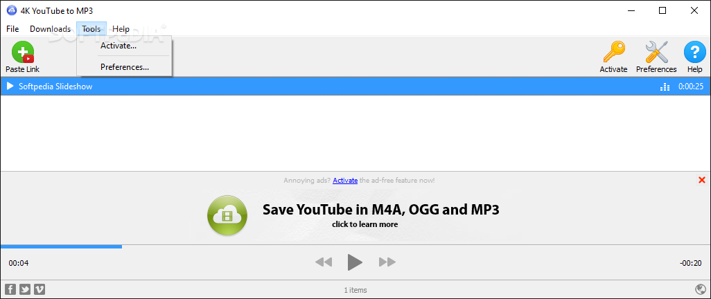 4K YouTube to MP3 5.0.0.0048 download the new version for mac
