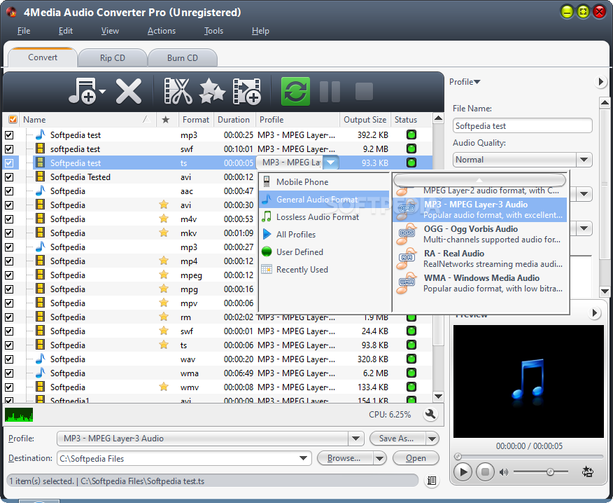 4Media Audio Converter Pro screenshot #3