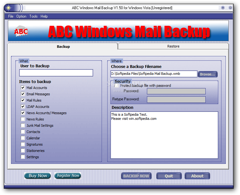mail backup x for windows