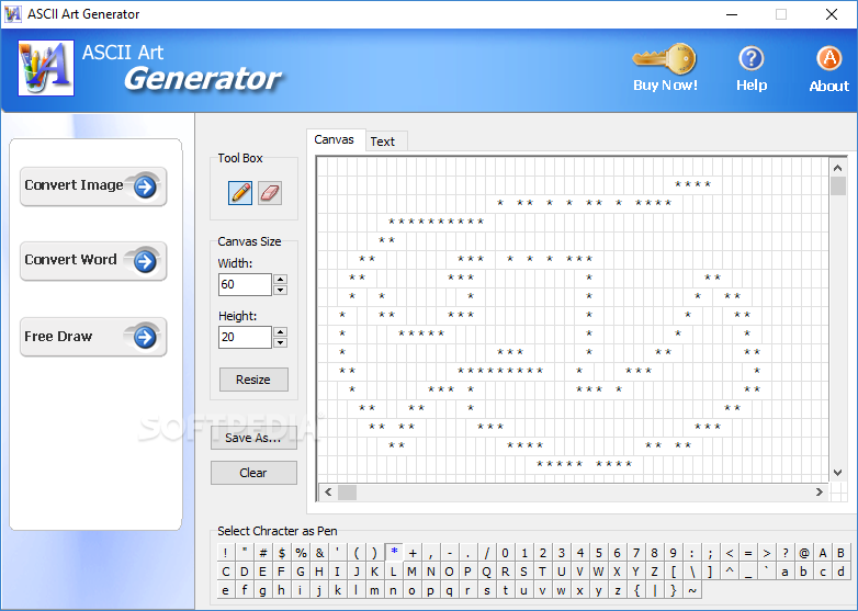 ascii art generator 160 characters