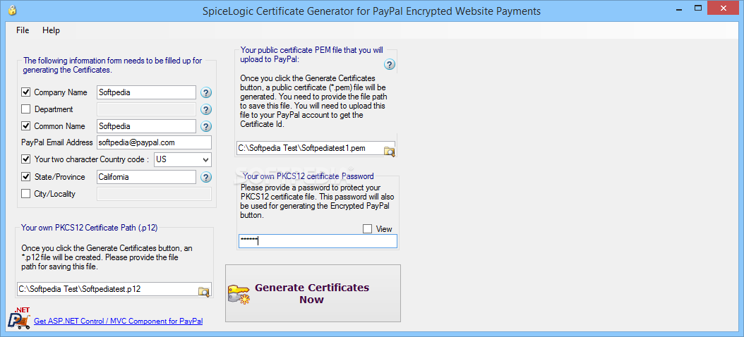 ASP.NET PayPal Control screenshot #0
