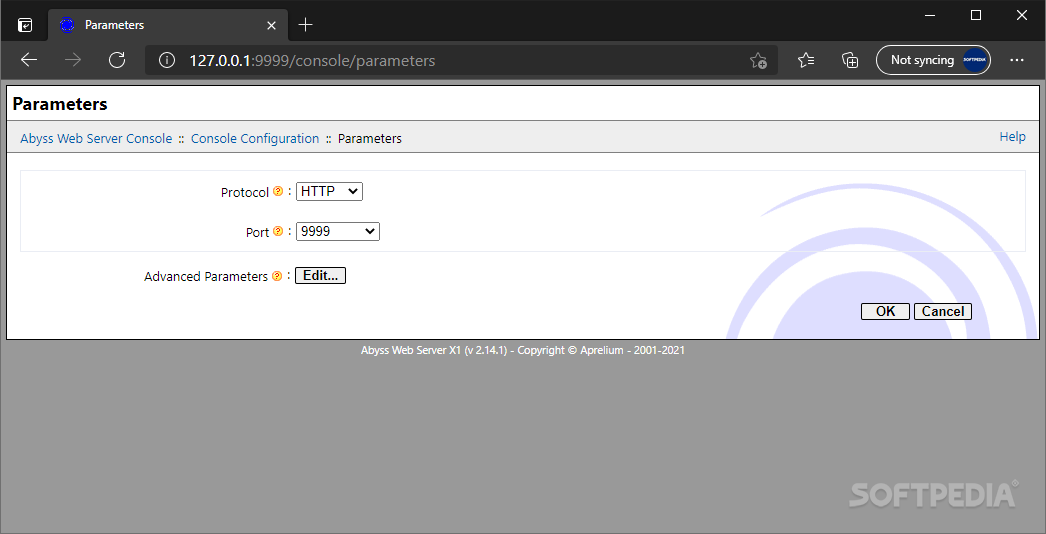 abyss web server register php