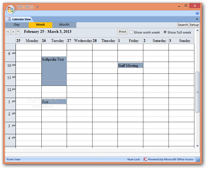 Access Calendar Download