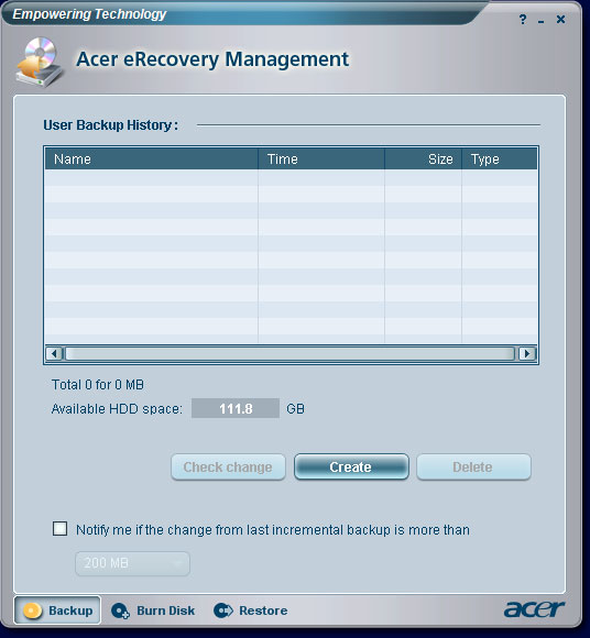 emachines recovery management gratuit