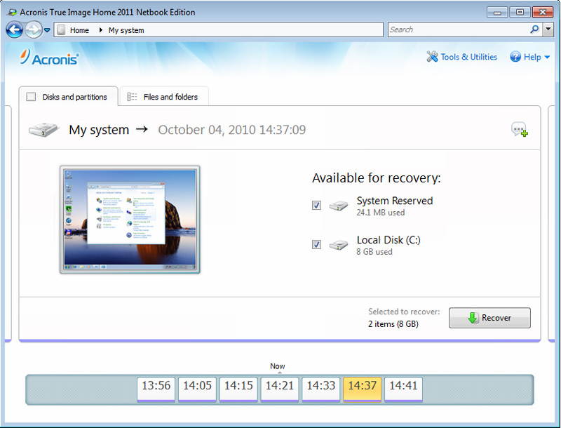 install acronis home 2011 does it backup 64bit