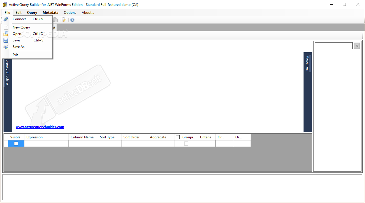 Active Query Builder .NET Edition screenshot #0