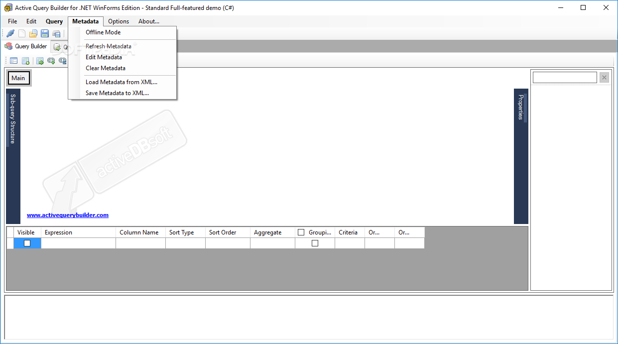 Active Query Builder .NET Edition screenshot #2
