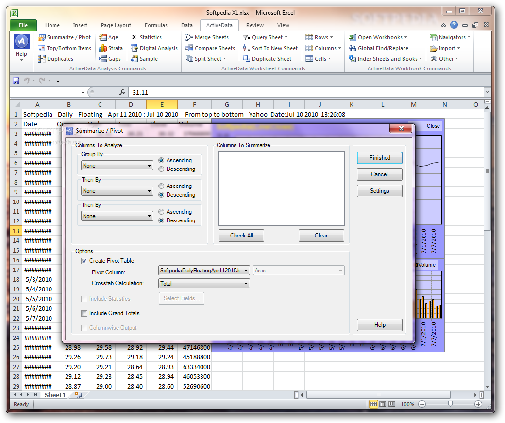 Download ActiveData For Excel 5.0.503