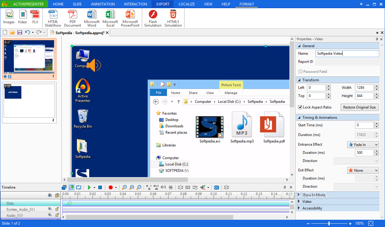 for windows download ActivePresenter Pro 9.1.1
