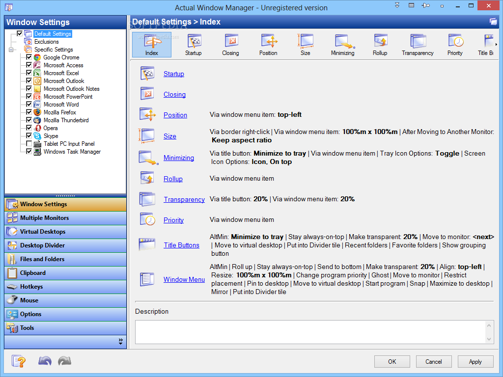 Actual Window Manager 8.15 instal