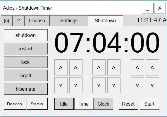 Adios - Shutdown Timer screenshot #0