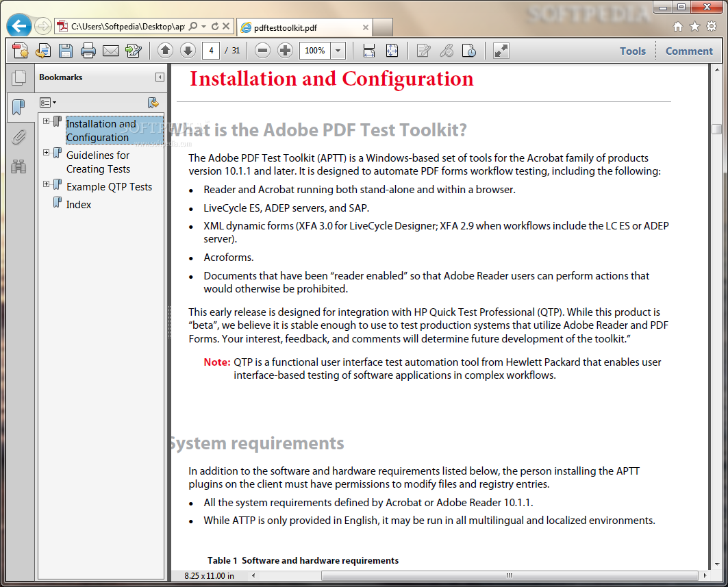 adobe pdf download test