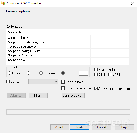 Advanced CSV Converter screenshot thumb #1