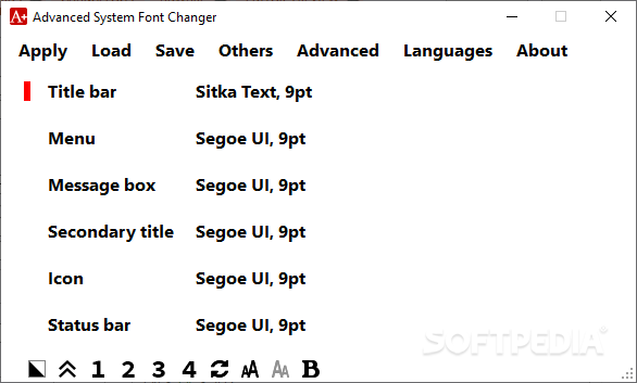 Advanced System Font Changer screenshot #0