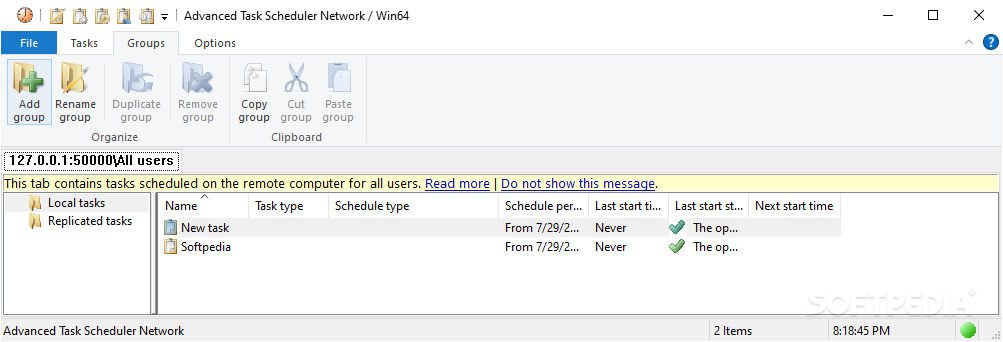 Advanced Task Scheduler Network screenshot #1