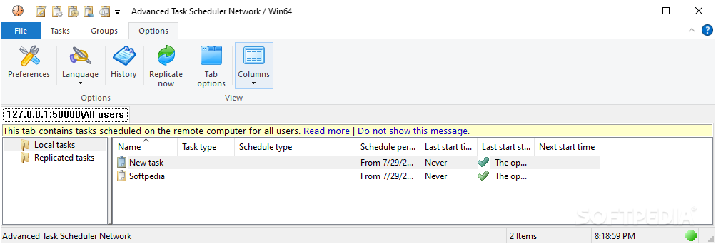 Advanced Task Scheduler Network screenshot #2