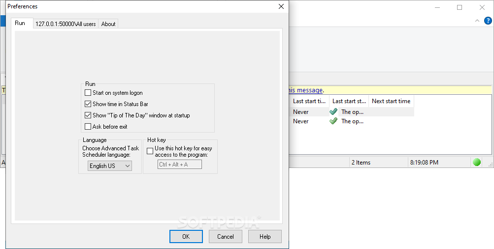 Advanced Task Scheduler Network screenshot #3