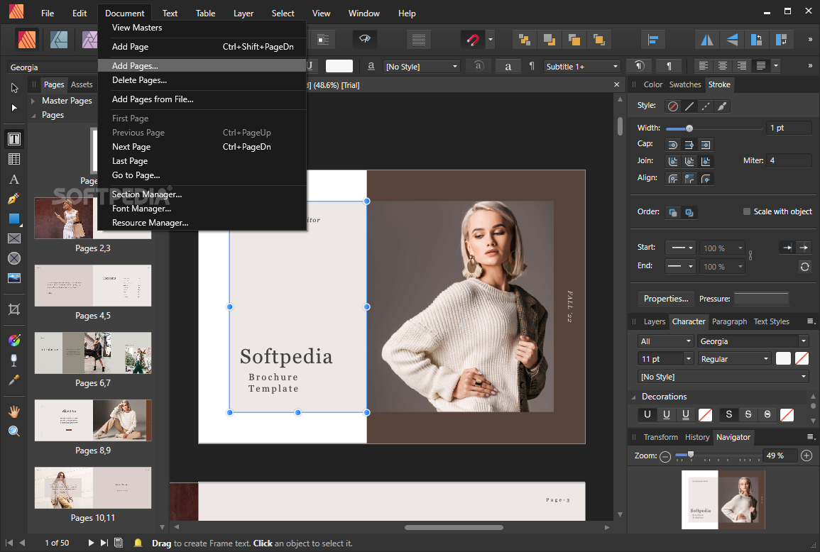 affinity publisher footnotes