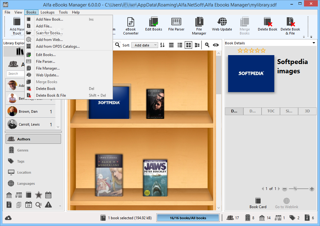 Alfa eBooks Manager Pro 8.6.14.1 download the new version for iphone