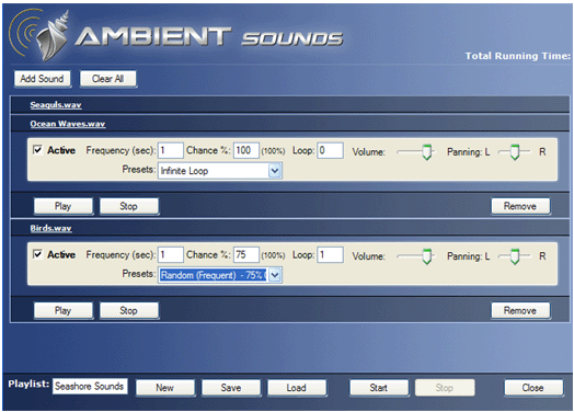 ambient sound control off