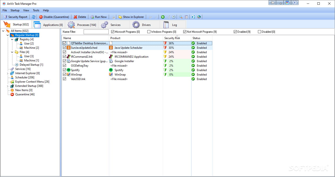 AnVir Task Manager Pro screenshot #2