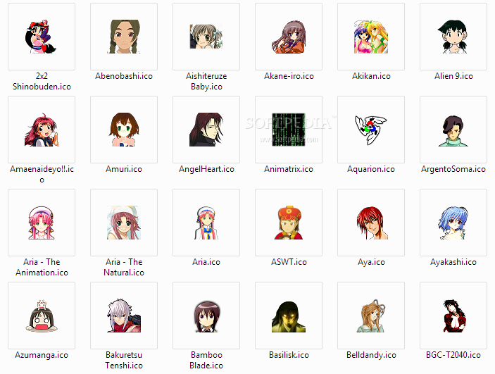 Download Anime Icons Pack 1 of 6.