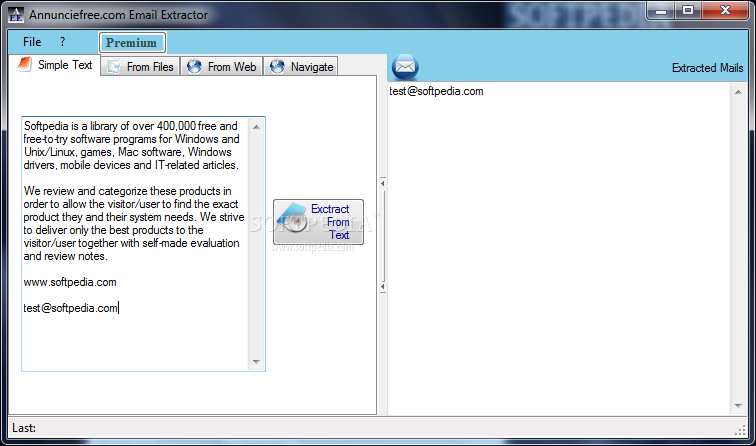 free email extractors lite 1.4