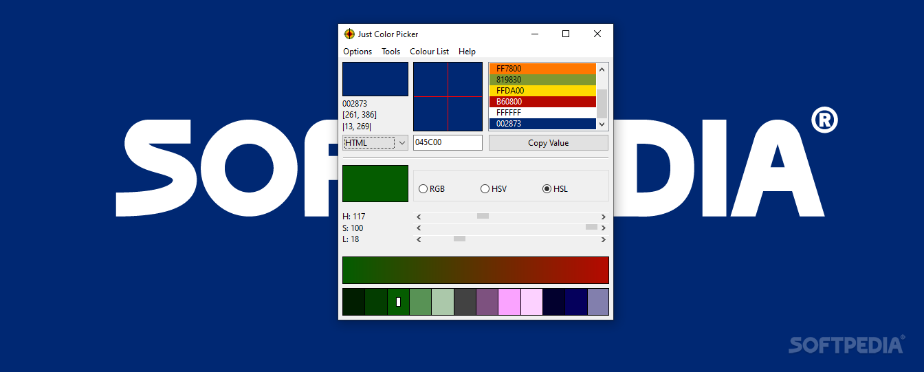 how to use just color picker