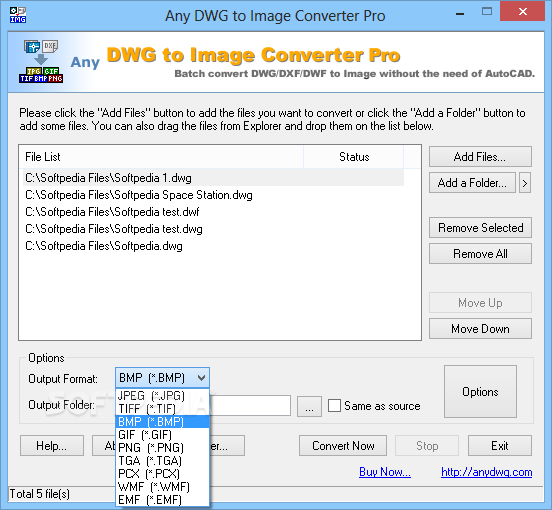 Any DWG to Image Converter Pro screenshot #1