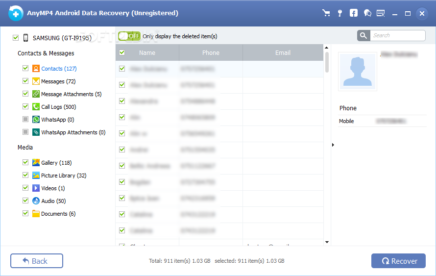 AnyMP4 Android Data Recovery 2.1.12 for mac download