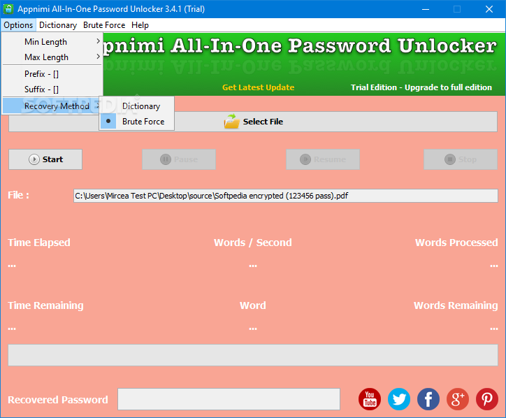 Appnimi All-In-One Password Unlocker screenshot #2