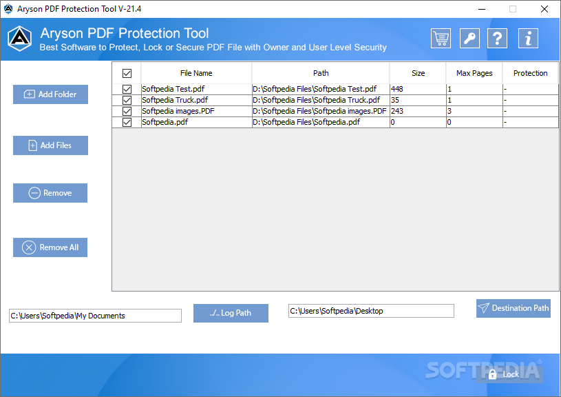 Aryson PDF Protection screenshot #0