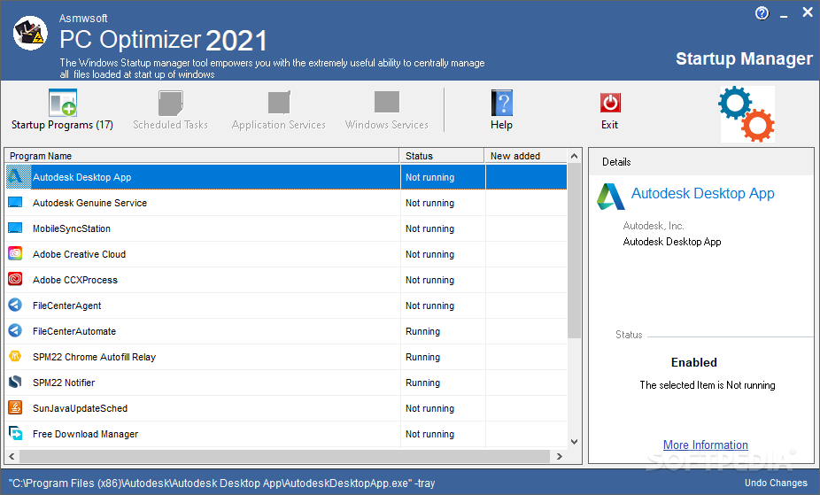 Asmw PC Optimizer screenshot #1