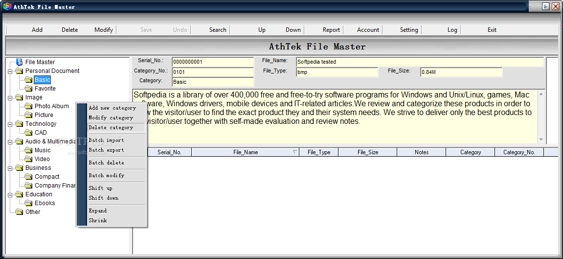 AthTek File Master screenshot #0
