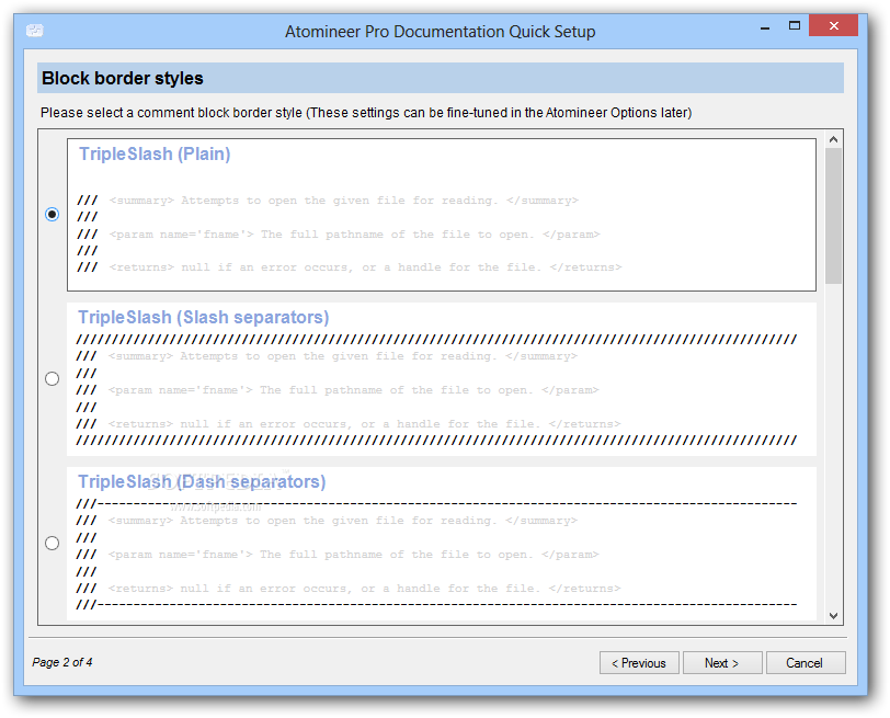 Atomineer Pro Documentation screenshot #1