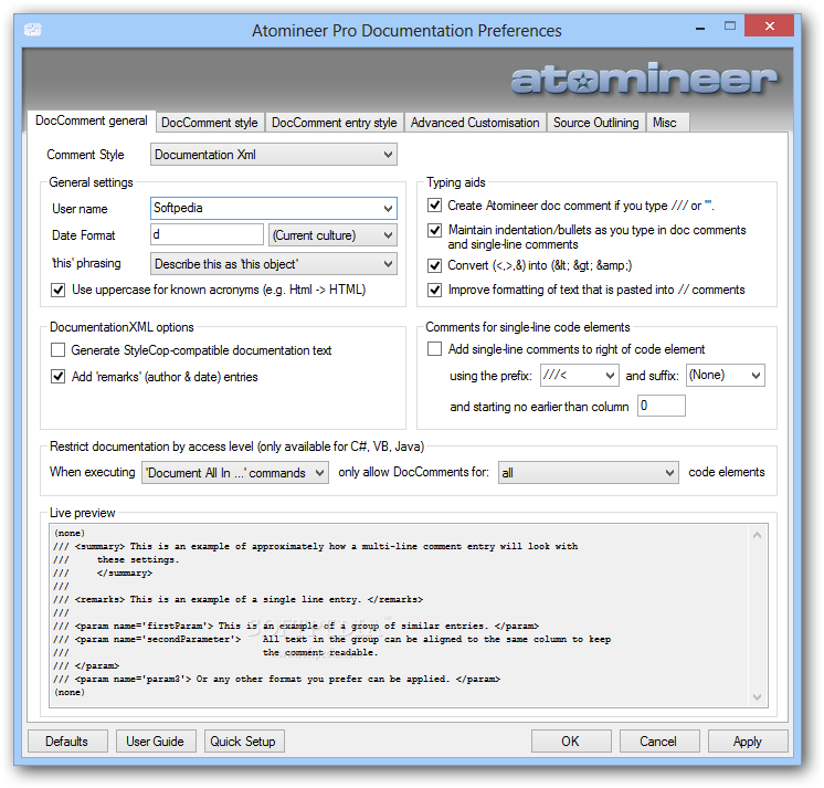 Atomineer Pro Documentation screenshot #4