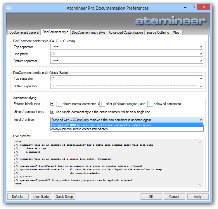 Atomineer Pro Documentation screenshot #5