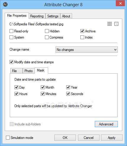 download the new for windows Attribute Changer 11.30