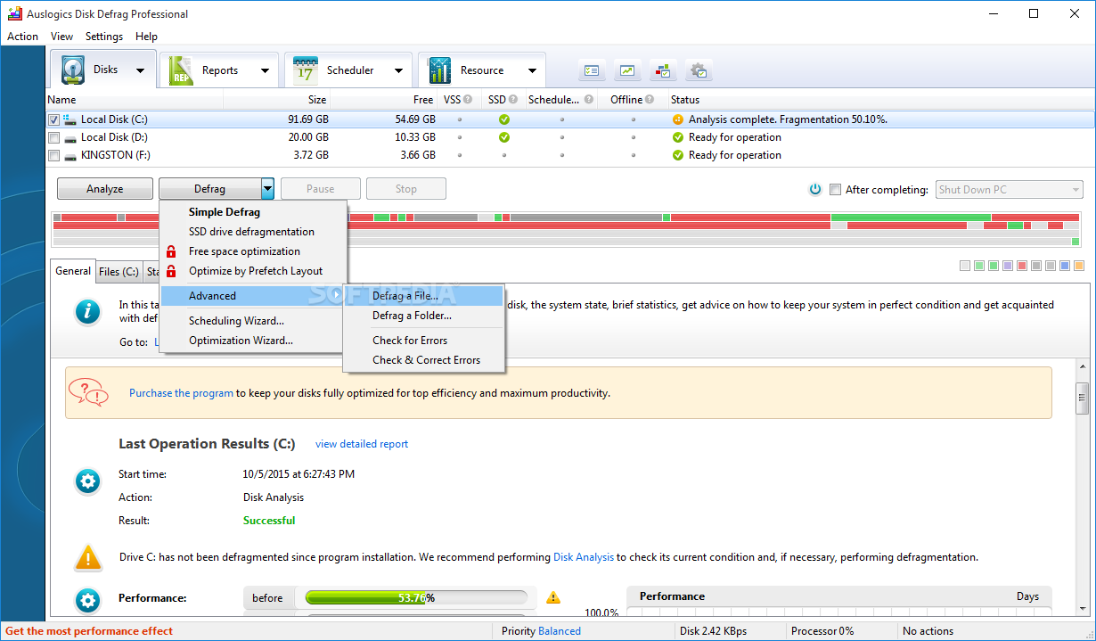 Auslogics Disk Defrag Pro 11.0.0.3 / Ultimate 4.12.0.4 downloading